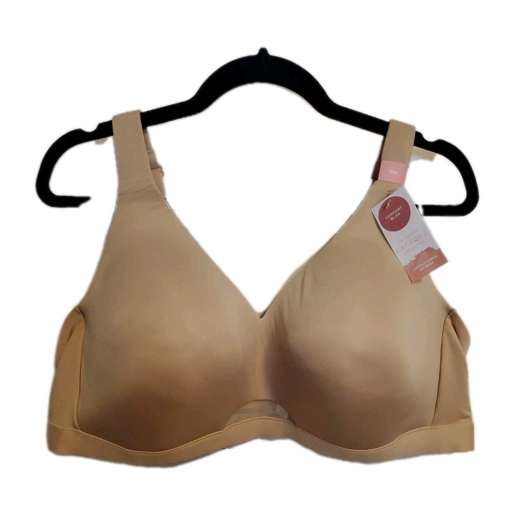 Cacique Lane Bryant Comfort Bliss Wireless Bra Lightly Lined Full Coverage 50D